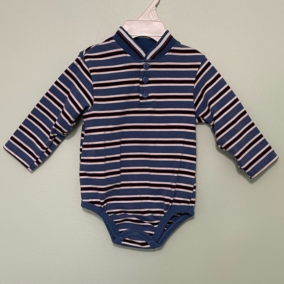 Disney Pooh 100 acre collection size 12 month onesie for boys with blue stripes - Picture 2 of 6